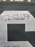 Jim Plunkett "Raiders" Autographed Custom jersey frame  size 32x40 Mat Finish Frame. JSA