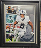 Josh Jacobs "Las Vegas Raiders" Autographed 16x20 photo Frame Beckett.