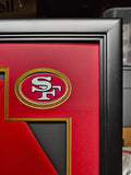 George Kittle "San Francisco 49ers" Autographed Red jersey Custom Framed. Beckett
