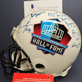 SANDERS, Jim Brown SIMPSON Autographed 12 RUNNING BACKS HOF Proline Full Size Helmet. BECKETT