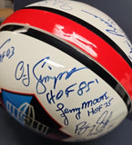 SANDERS, Jim Brown SIMPSON Autographed 12 RUNNING BACKS HOF Proline Full Size Helmet. BECKETT