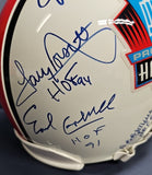 SANDERS, Jim Brown SIMPSON Autographed 12 RUNNING BACKS HOF Proline Full Size Helmet. BECKETT