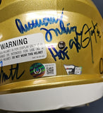 SANDERS, DITKA, MANNING, MONTANA Autographed 100 NFL Full Size Speed Replica. BECKETT