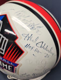 BUTKUS, GREENE, BRADSHAW, HARRIS Autographed 27 HOF Proline Riddell Full Size Helmet. BECKETT