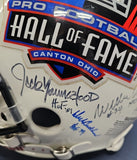 BUTKUS, GREENE, BRADSHAW, HARRIS Autographed 27 HOF Proline Riddell Full Size Helmet. BECKETT