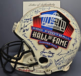 DON SHULA, DAN FOUTS, OTTO GRAHAM Autographed 39 HOF Proline Full Size Riddell Helmet. PSA/DNA