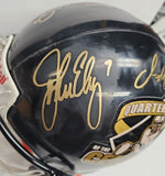 JOHNNY UNITAS, PEYTON MANNING, JOE MONTANA, DAN MARINO, JOE ELWAY Signed Proline Full Size Helmet. Fanatics