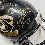 JOHNNY UNITAS, PEYTON MANNING, JOE MONTANA, DAN MARINO, JOE ELWAY Signed Proline Full Size Helmet. Fanatics