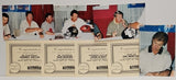 JOHNNY UNITAS, PEYTON MANNING, JOE MONTANA, DAN MARINO, JOE ELWAY Signed Proline Full Size Helmet. Fanatics