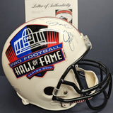 JOHNNY UNITAS, JOE MONTANA, JOHN ELWAY, BART STARR Autographed Hall of Fame Full Size Replica Helmet. PSA/DNA