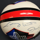 JOHNNY UNITAS, JOE MONTANA, JOHN ELWAY, BART STARR Autographed Hall of Fame Full Size Replica Helmet. PSA/DNA
