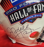 STARR, JOHN ELWAY, TROY AIKMAN, JOE MONTANA, JOE NAMATH Signed 16 HOF White Replica F/S Helmet. BECKETT