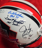 LEE DAWSON, STEVE YOUNG, DAVE CASPER, DICK BUTKUS Autographed 23 HOF Proline Full Size Helmet. BECKETT