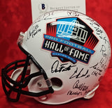 TERRELL DAVIS, BOB LILLY, DAN FOUTS, DAVE WILCOX Autographed 26 HOF Replica Full Size Helmet. BECKETT