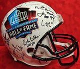 TERRELL DAVIS, BOB LILLY, DAN FOUTS, DAVE WILCOX Autographed 26 HOF Replica Full Size Helmet. BECKETT