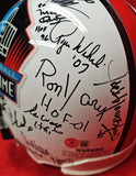 TERRELL DAVIS, BOB LILLY, DAN FOUTS, DAVE WILCOX Autographed 26 HOF Replica Full Size Helmet. BECKETT