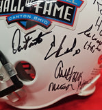 TERRELL DAVIS, BOB LILLY, DAN FOUTS, DAVE WILCOX Autographed 26 HOF Replica Full Size Helmet. BECKETT