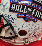 JIM BROWN, AIKMAN, BLANDA, ELWAY Autographed 59 HOF PROLINE Full Size Helmet. BECKETT