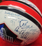 JIM BROWN, AIKMAN, BLANDA, ELWAY Autographed 59 HOF PROLINE Full Size Helmet. BECKETT
