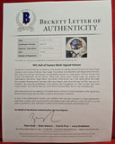 JIM BROWN, AIKMAN, BLANDA, ELWAY Autographed 59 HOF PROLINE Full Size Helmet. BECKETT