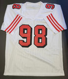 Javon Hargrave "San Francisco 49ers" White Throwback Custom Jersey size XL. Beckett Authentication