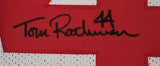 Tom Rathman "San Francisco 49ers" Autographed White Custom jersey size XL. Beckett