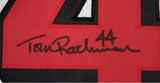 Tom Rathman "San Francisco 49ers" Autographed WHITE THROWBACK Custom jersey size XL. Beckett