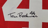 Tom Rathman "San Francisco 49ers"  Autographed RED Custom Jersey size XL. Beckett