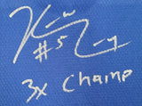 Kevon looney "Golden State Warriors" Autographed Blue Nike Basketball Jersey. Beckett