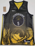 Kevon looney " 3Time NBA Champion, Golden State Warriors" Autographed Black & yellow size 52. Beckett