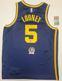 Kevon looney " Golden State Warriors" Autographed Blue Jordan, jersey size 52. Beckett Authentication