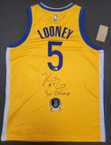 Kevon looney " Golden State Warriors" Autographed Yellow Jordan jersey size 52, Beckett Authentication