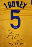 Kevon looney " Golden State Warriors" Autographed Yellow Jordan jersey size 52, Beckett Authentication