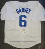 Steve Garvey "Los Angeles Dodgers" Autographed White Custom jersey size XL. Beckett Authentication