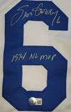 Steve Garvey "Los Angeles Dodgers" Autographed White Custom jersey size XL. Beckett Authentication