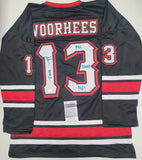 Ari Lehman aka Jason Autographed Friday the 13th Hockey Jersey black & red size XL. JSA Authentication