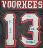 Ari Lehman aka Jason Autographed Friday the 13th Hockey Jersey black & red size XL. JSA