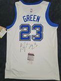 Draymond Green "Golden State Warriors" Autographed White NIKE Hardwood Swingman size XL. JSA