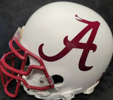 Josh Jacobs "Alabama Crimson Tide" Autographed White Matt Finish Custom Full Size. Beckett