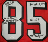 Mike Wilson "San Francisco 49ers" Autographed Red Throwback Jersey size XL. JSA