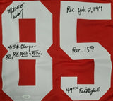 Mike Wilson "San Francisco 49ers" Autographed Red Custom Jersey Size XL. JSA