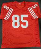 Mike Wilson "San Francisco 49ers" Autographed Red Custom Jersey Size XL. JSA