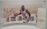 MICHAEL JORDAN Signed CHICAGO BULLS Photo Panoramic CHAMPIONSHIPS. UDA