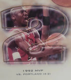 MICHAEL JORDAN Signed CHICAGO BULLS Photo Panoramic CHAMPIONSHIPS. UDA