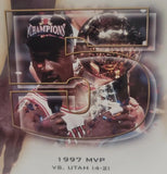 MICHAEL JORDAN Signed CHICAGO BULLS Photo Panoramic CHAMPIONSHIPS. UDA