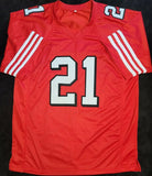 Eric Wright "San Francisco 49ers" Autographed Red Throwback Custom Jersey w/Inscriptions, JSA