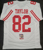 John Taylor "San Francisco 49ers" Autographed White Custom jersey w/Inscriptions Size XL. JSA