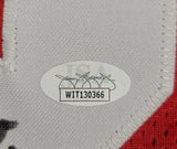 John Taylor "San Francisco 49ers" Autographed Red Custom Jersey w/Inscriptions size XL. JSA