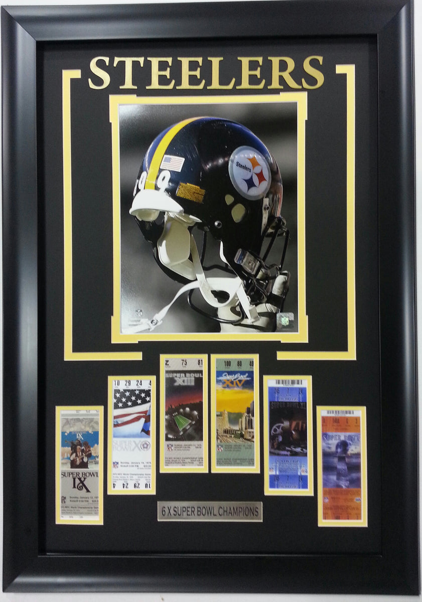 Pittsburgh Steelers Super Bowl Ticket Collection Wall Frame