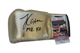 Julio Cesar Chavez Sr. Autographed Cleto Gold Boxing Glove " Mr KO" Inscription. JSA